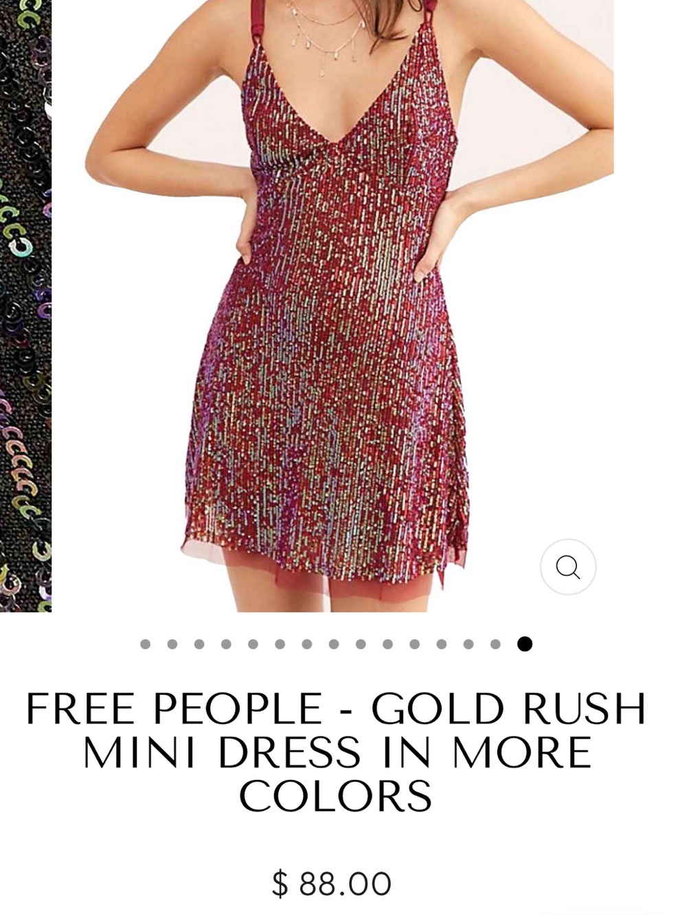 Free People Gold Rush Mini Dress